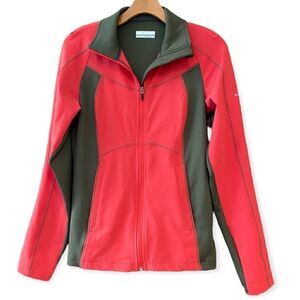 Columbia Sz S Khaki Outdoor Hiking Camping Athleisure 1/4 Zip-Up Jacket
